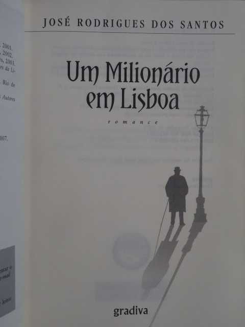 Um Milionário em Lisboa de José Rodrigues dos Santos - 1ª Edição