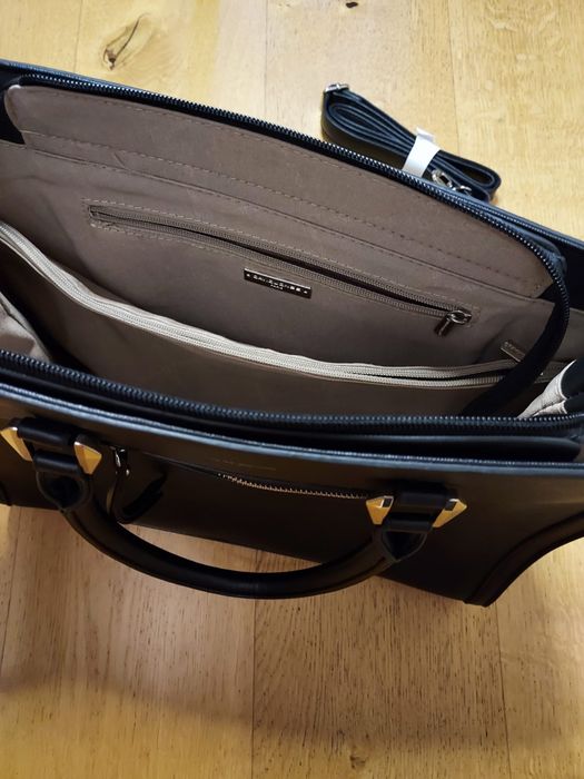Elegancka damska torba torebka shopperka duża czarna David Jones Paris