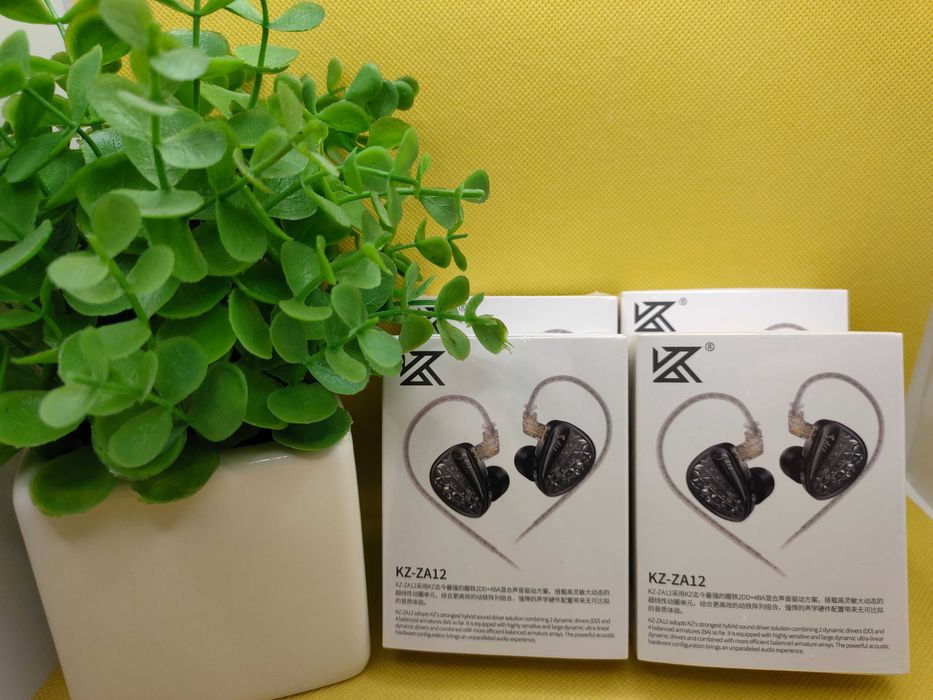 ‼️ KZ ZA12 (Tuning version, mic) - гибридные IEM's наушники (2DD+4BA)