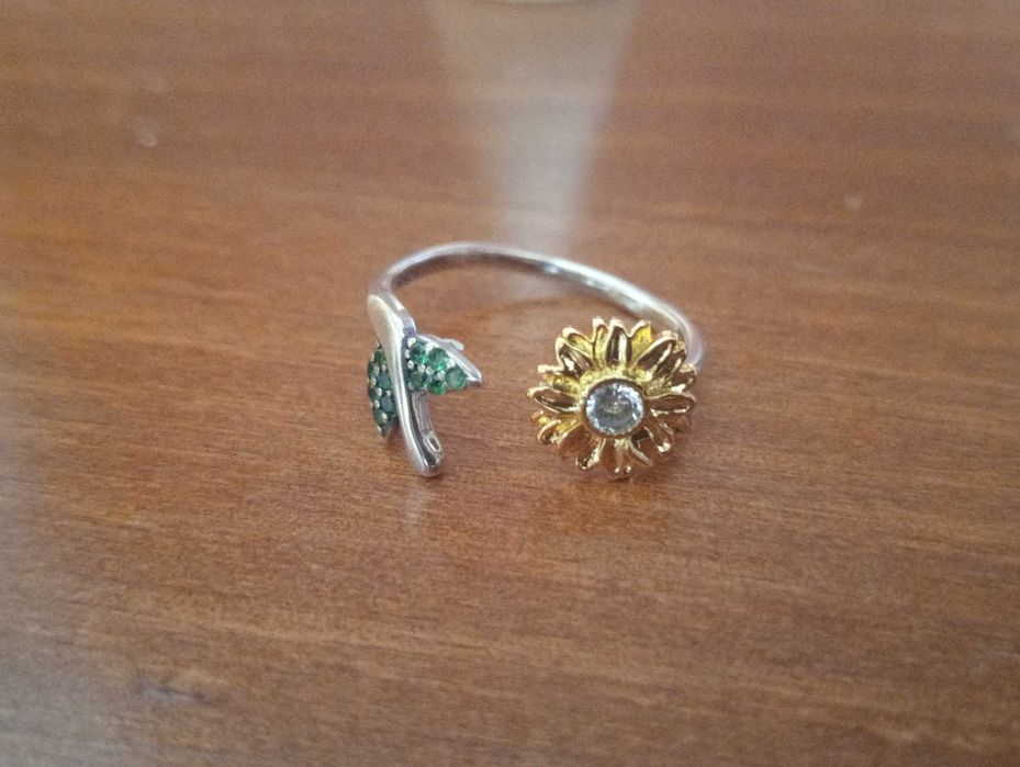 Anel de Prata 925, Girassol