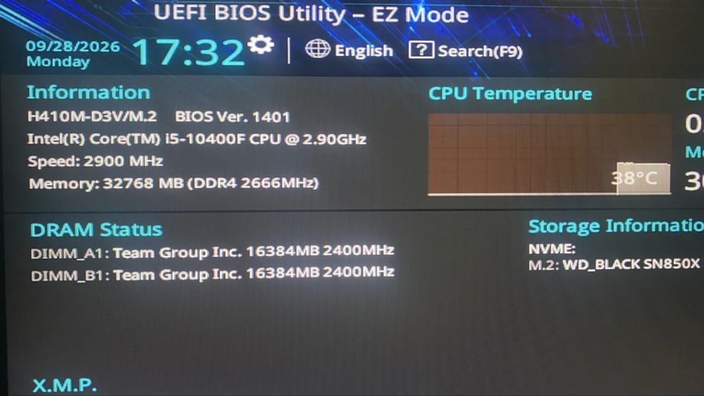 Motherboard h410m micro atx + i5 10400f