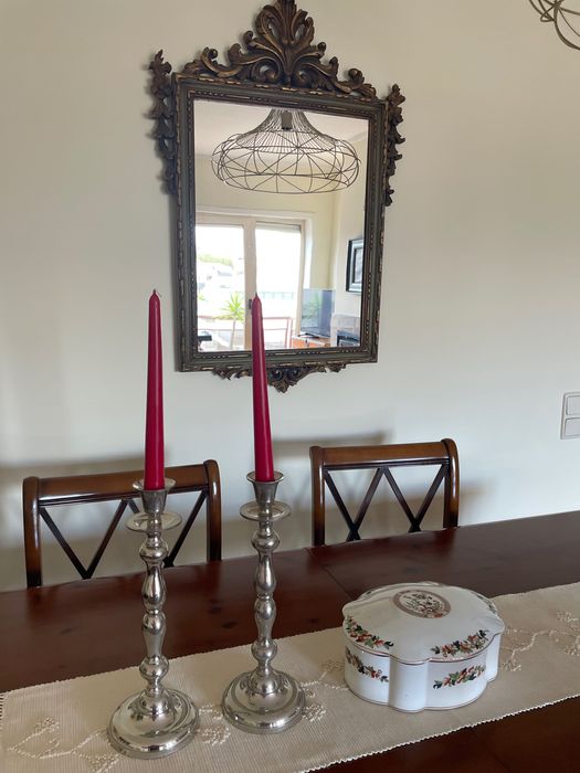 Espelho antigo de madeira