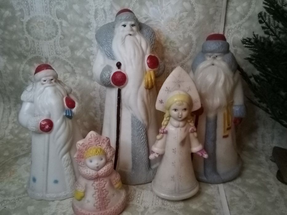 Елочные игрушки СССР дед мороз и снегурочка