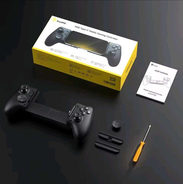 EasySmx m20  (Bluetooth + USB-C, Hall эффект стики, 1000Hz, механические кнопки,RGB)