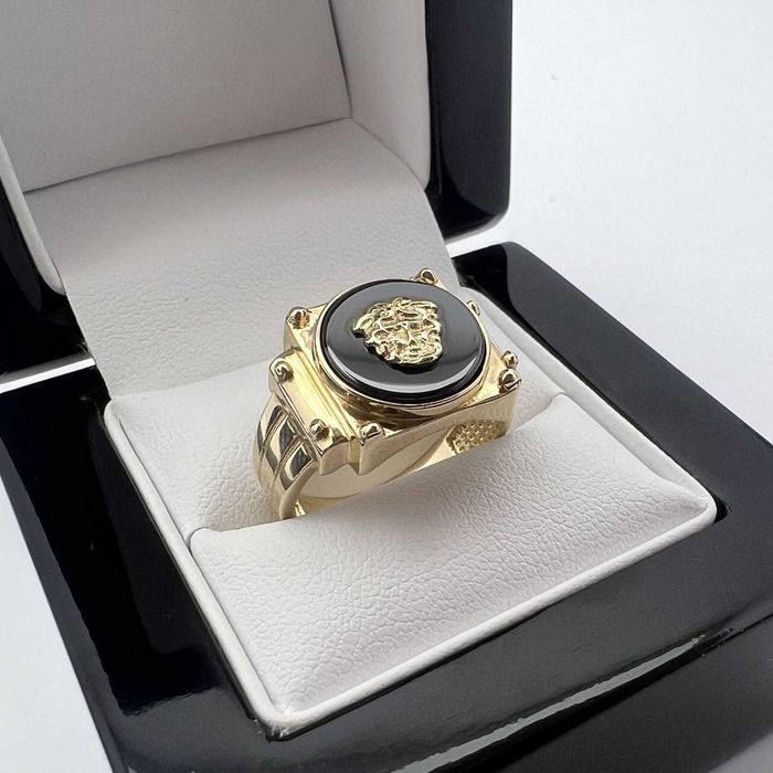 Wyjątkowy Złoty Sygnet Onyks P585 7,82g R20