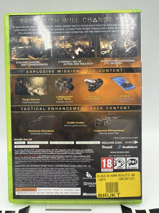 Deus Ex Xbox 360 Gwarancja
