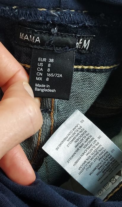 H&M MAMA_jeansowe ciążowe spodenki_38/M