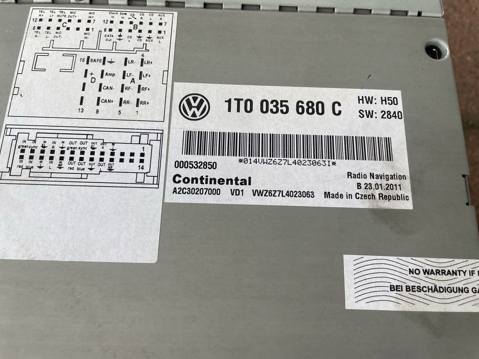 Volkswagen Radio RNS510 Nawigacja