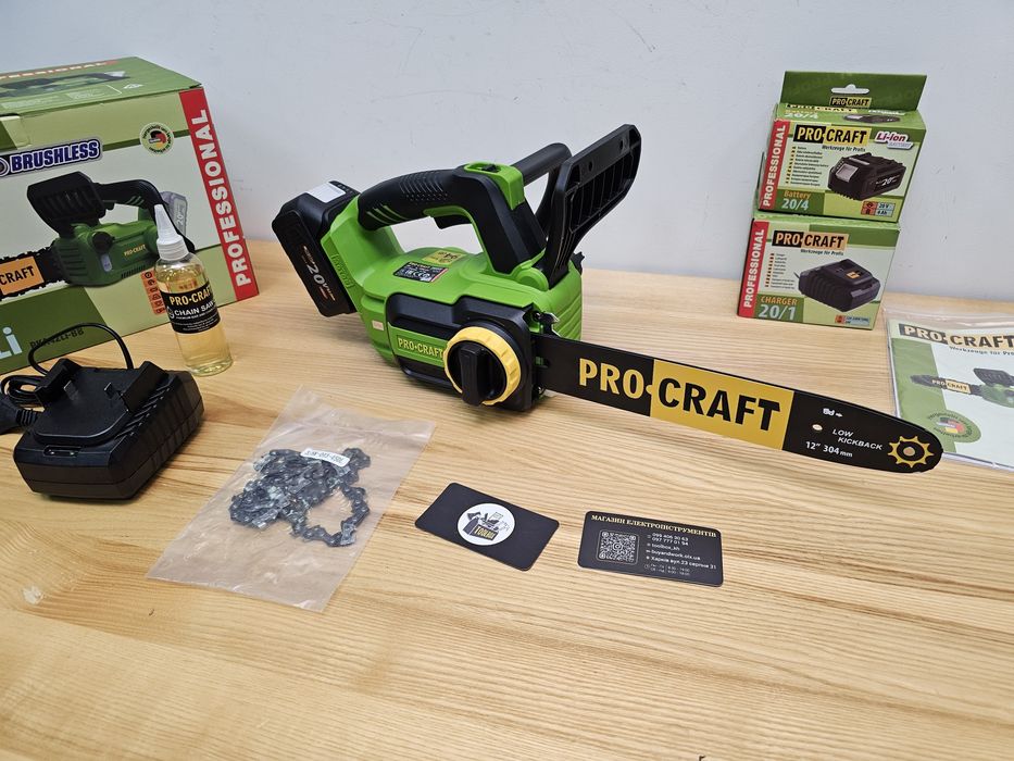 Пила Цепная Аккумуляторная ProCraft PKA42 304мм Шина +Акб 4.0Ah+з.у