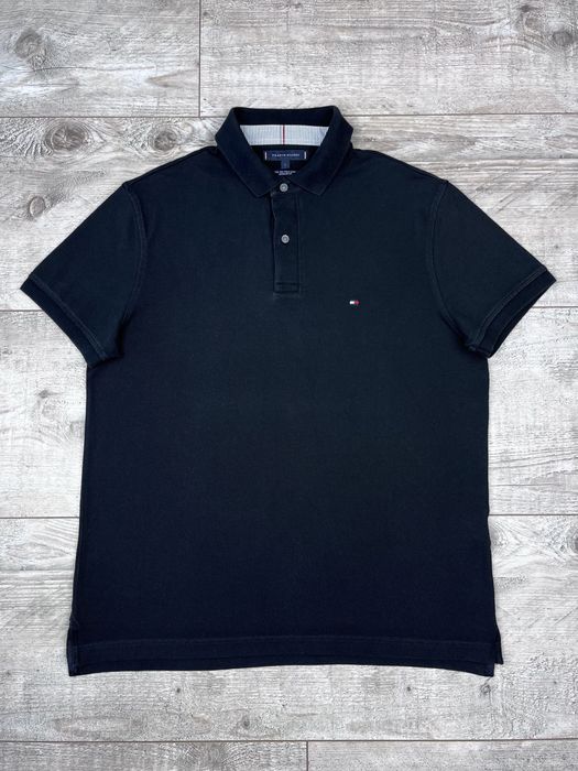 Tommy Hilfiger polo męskie czarne L Regular Fit bawełna