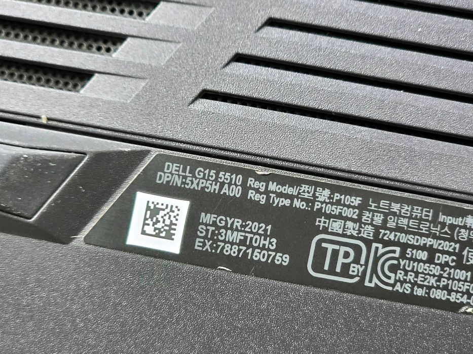 Ігровий ноутбук Dell G15 5510, 15.6", i5-10, RTX 3050 Ti, 16/512 Gb