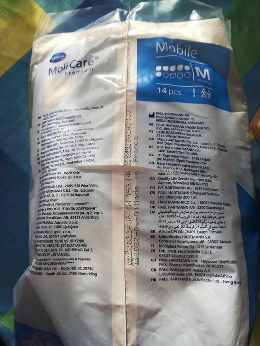 Pieluchomajtki MoliCare Premium Mobile rozmiar M