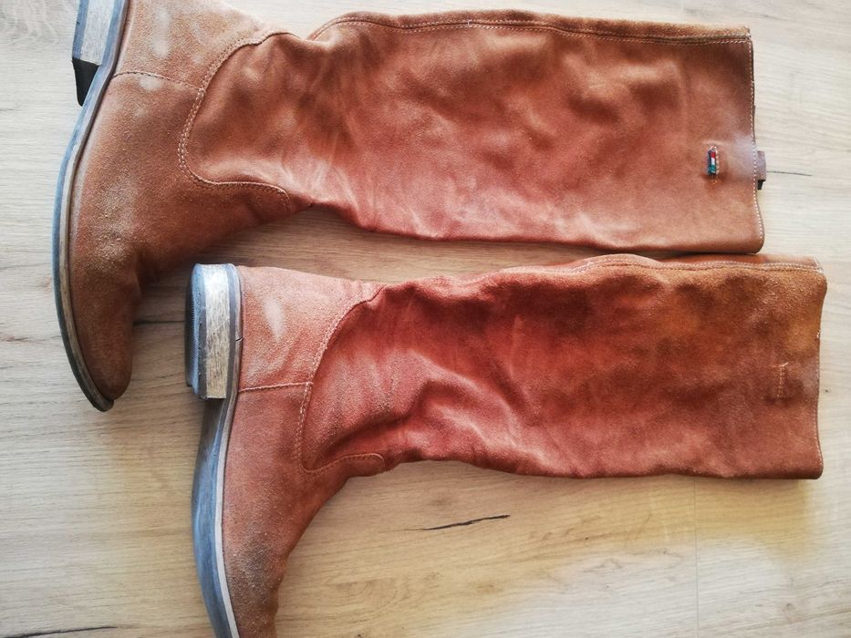 Damskie kozaki skórzane rude, roz. 37