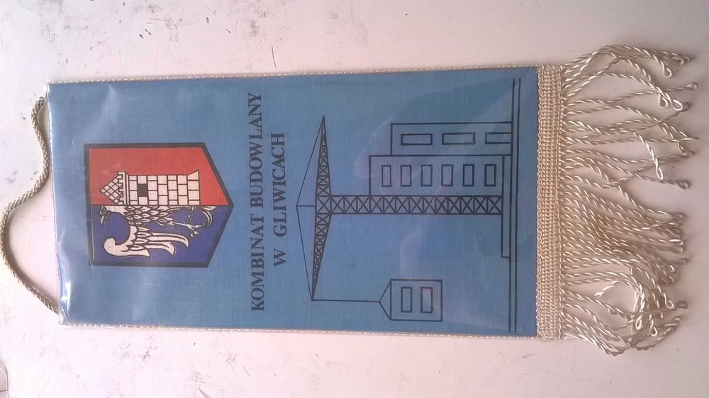 Gliwice >KOMBINAT BUDOWLANY< - proporczyk zakładowy