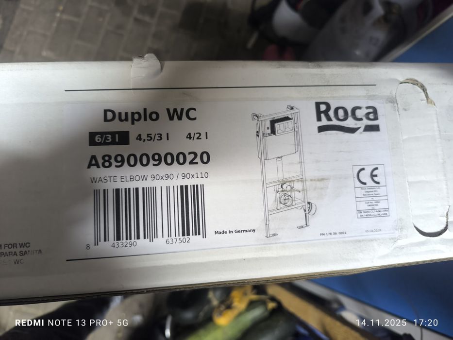 Stelaż podtynkowy do WC Roca Duplo Nowy