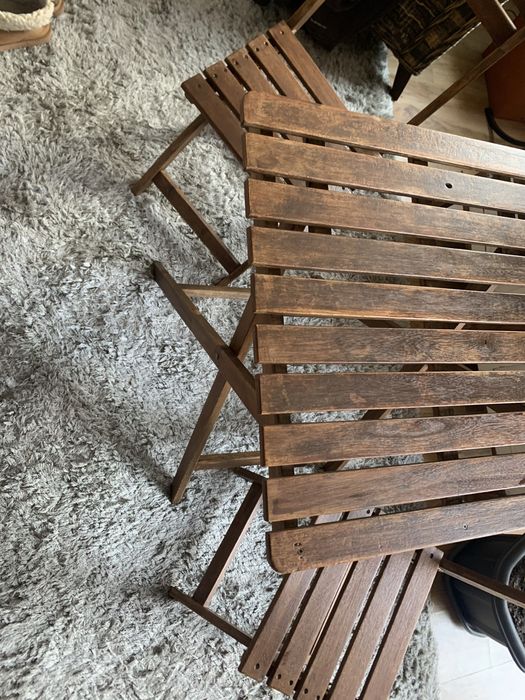 Conjunto mesa e 2 cadeiras jardim