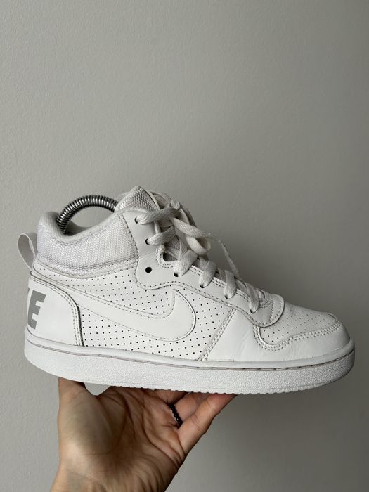 Białe nike court bought mid 37.5 wyprzedaz obuwie sportowe unisex