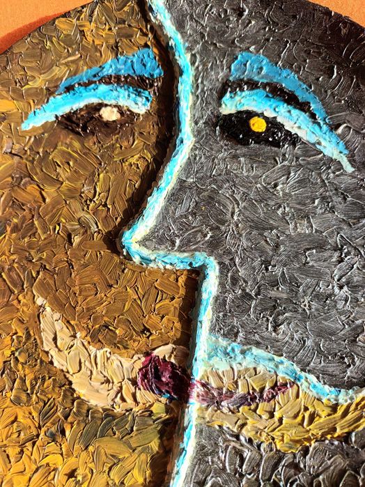 Sim ou Não?: (Óleo sobre cerâmica com 20,3 cm diâmetro)