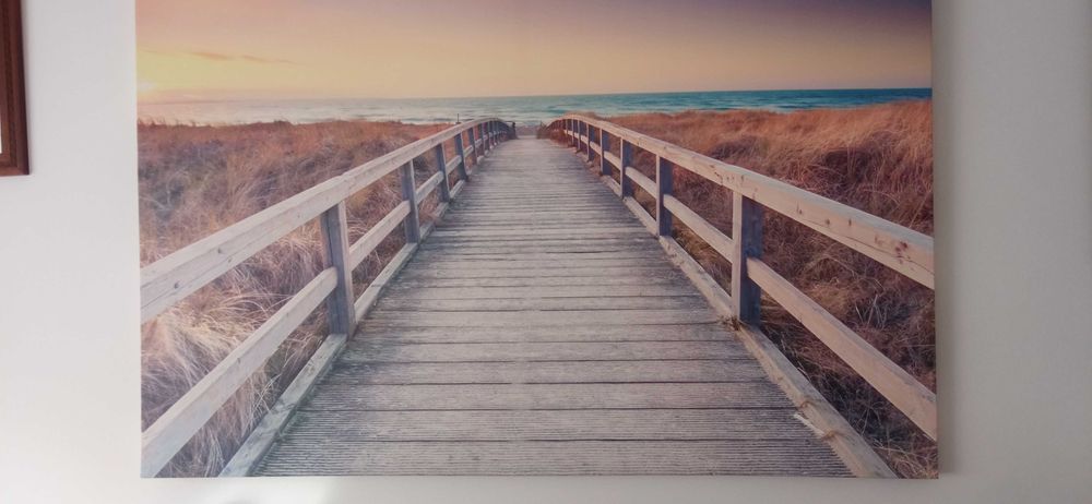 Tela retangular paisagem praia excelente estado