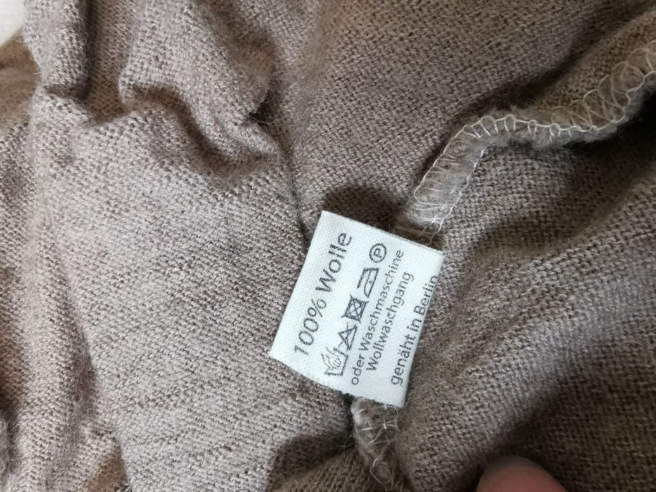 Spodnie baggy merino wool 4 lata, cappuccino