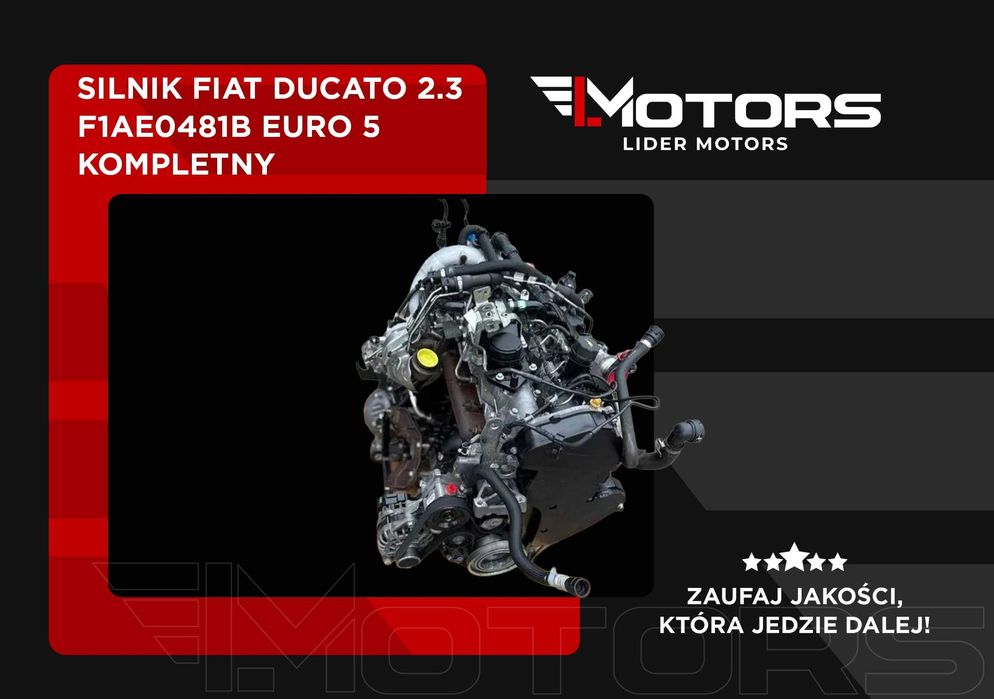 Silnik fiat ducato 2.3 F1AE0481B EURO 5 Kompletny