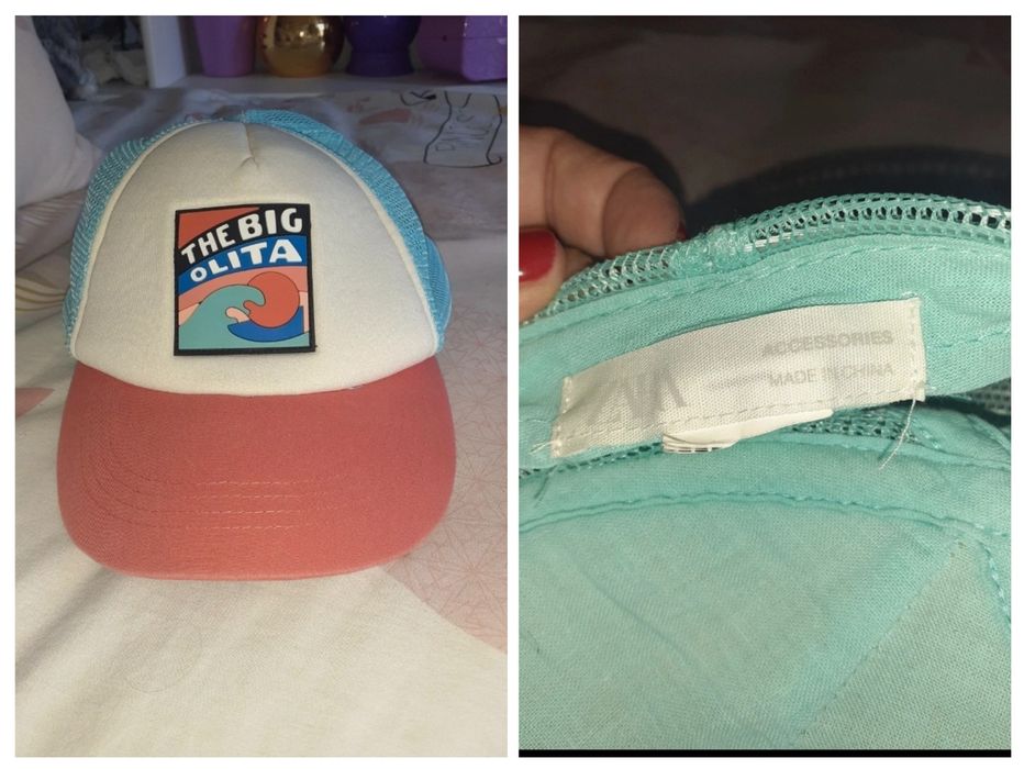 Bonés e chapéu de palha (Zara, H&M, Zippy)