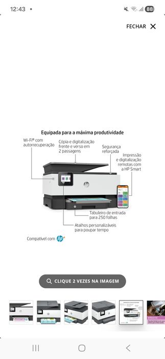 Título: HP OfficeJet Pro 9012e (Praticamente Nova) – Wi-Fi / Duplex
​D