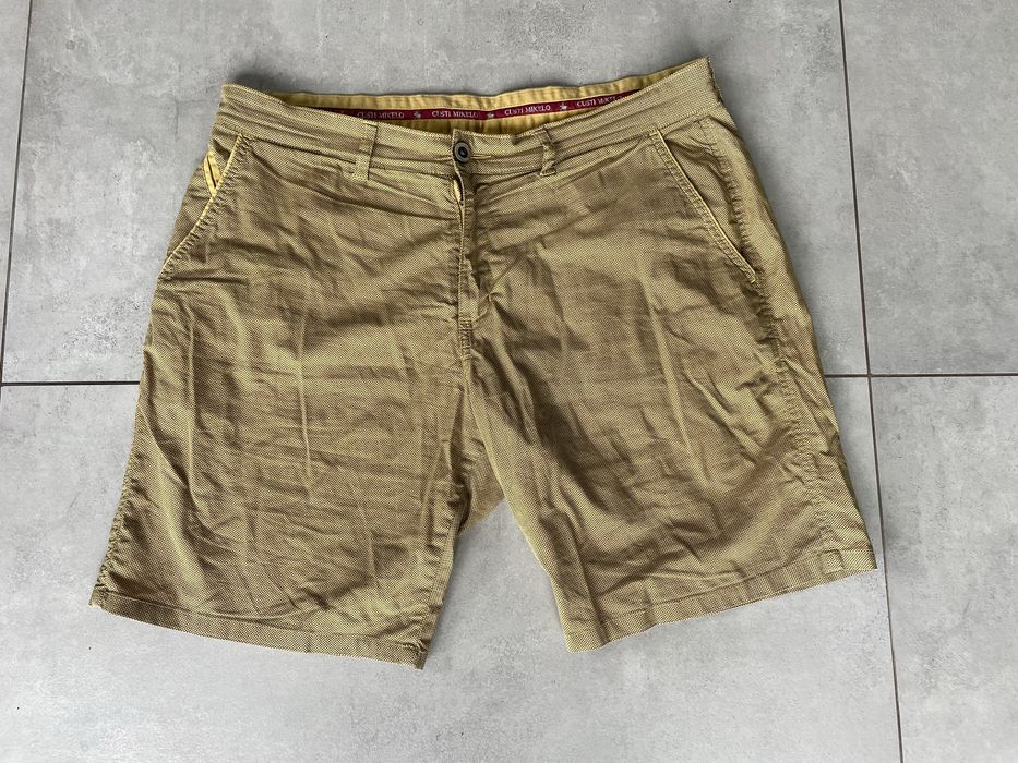 Eleganckie spodenki męskie musztardowe roz.48