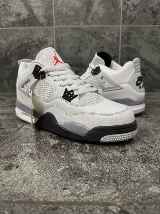 !SALE! Nike Air Jordan Retro 4 White/Gray 40 41 42 43 44 45 найк