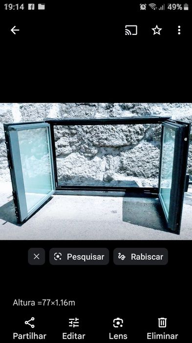 Porta nova de alumínio com corte térmico e fecho triplo de segurança