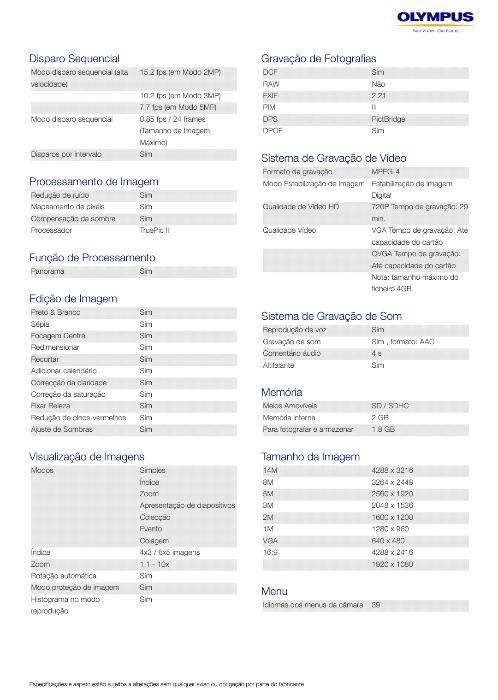Máquina Fotográfica Olympus SP-800UZ