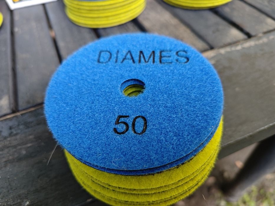 Zestaw 10 sztuk diamentowy pad dysk polerski marki Diames fi 100 (B)