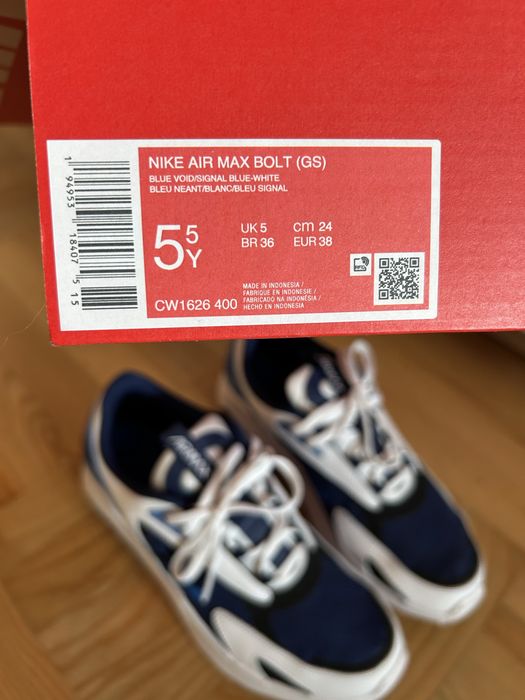 Buty sportowe Nike Air Max Bolt 38 niebieskie