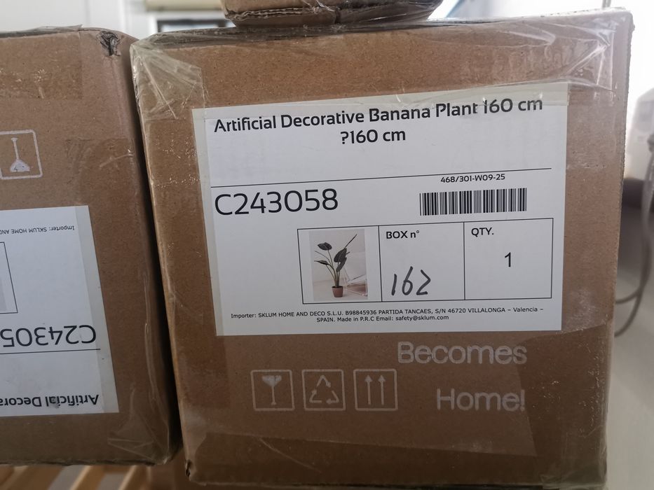 Planta Artificial decorativa de bananeira Sklum