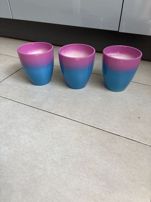 3 x Doniczka porcelanowa osłonka