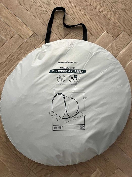 Namiot plażowy samorozkładający Quechua 2 seconds XL 0. Stan bardzo dobry, użyty 1 raz