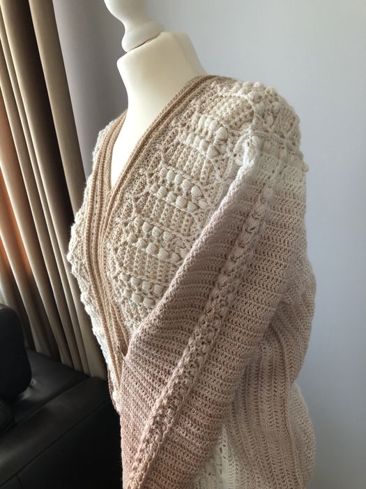 Sweter bluzka ombre na szydełku