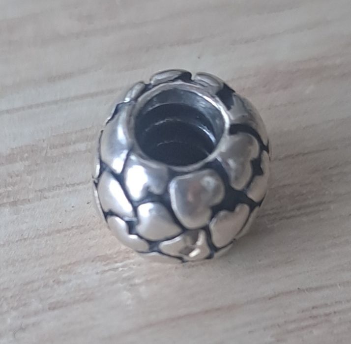 Conta Pandora Corações em Prata, 926, Nova