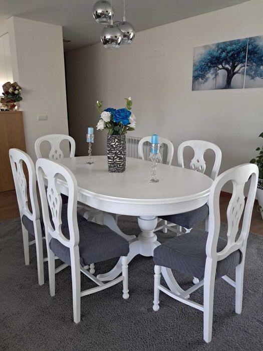Conjunto de mesa/cadeiras de sala de jantar