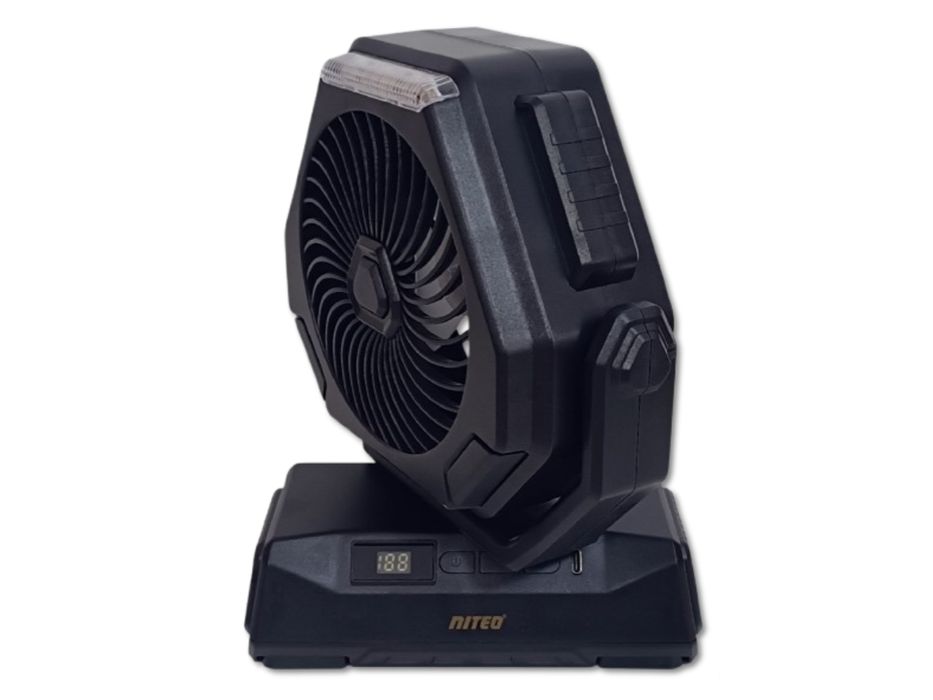 Wiatrak - Wentylator warsztatowy akumulatorowy - Czarny