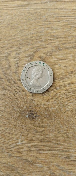 Moeda twenty pence Elizabeth II de 1982