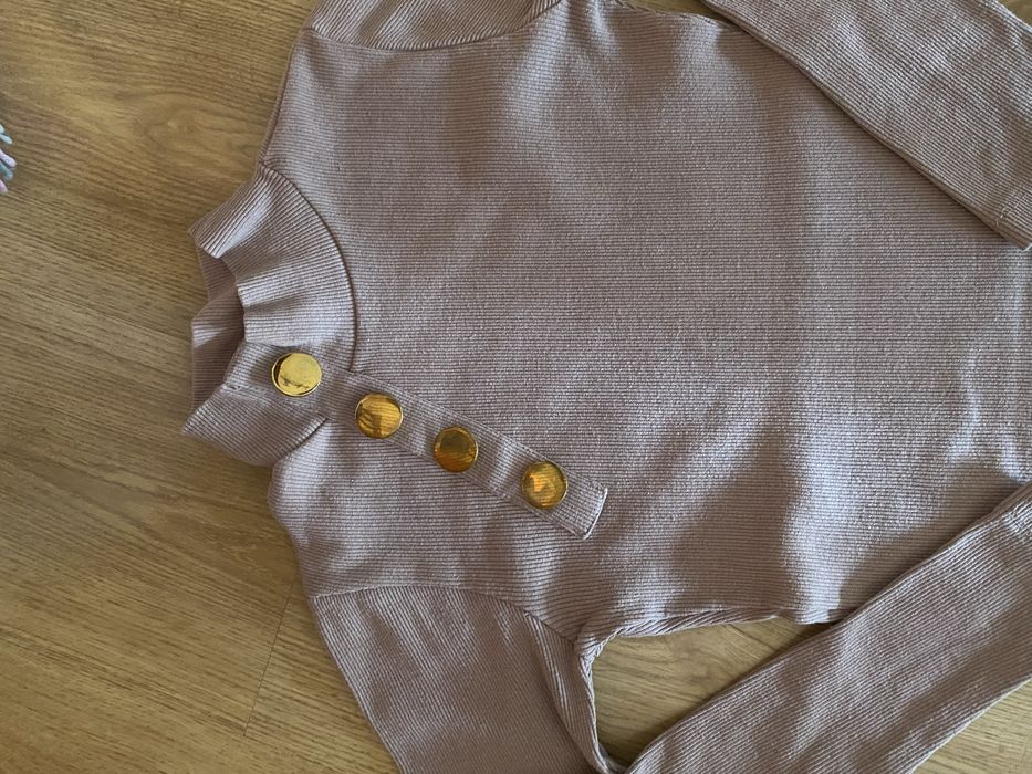 bluzka damska prążek różowa r. S