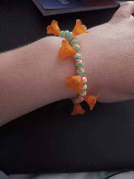 Bransoletka w kwiatki diy