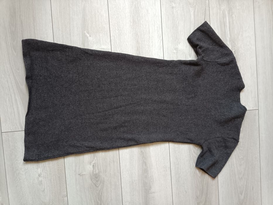 Sukienka szara z krótkim rękawem S