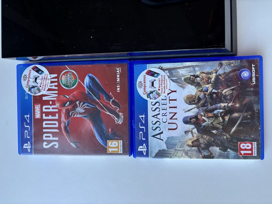 ps4 com jogos e comando