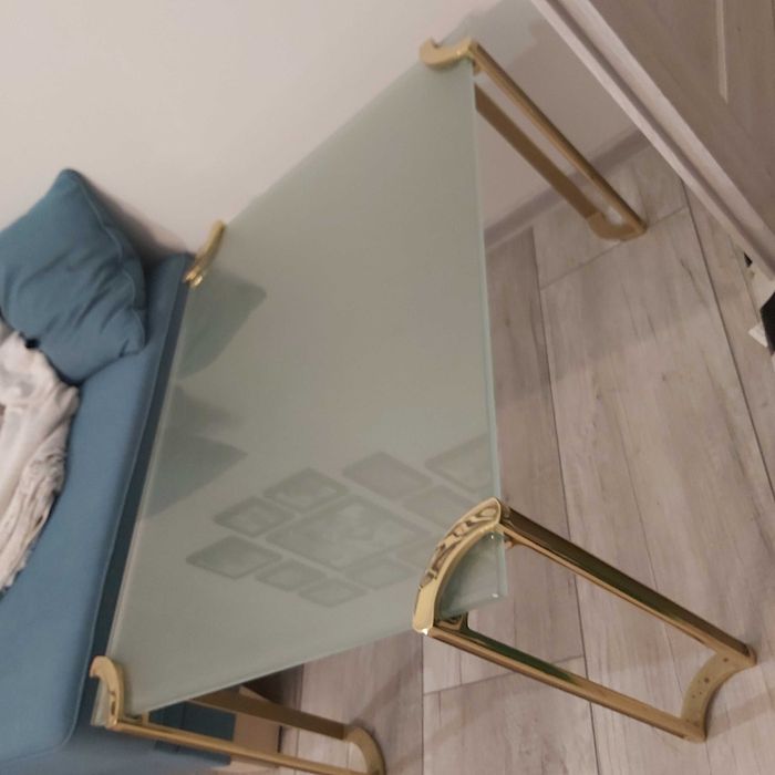 Mosiężny Stolik Kawowy design P. Ghyczy.