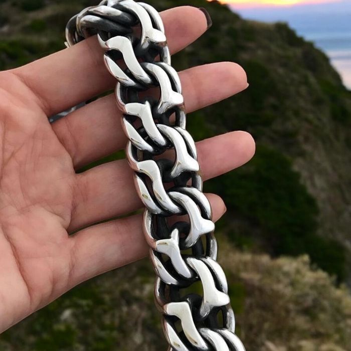 Срібний браслет 160г чоловічий мужской серебряный браслет 925 серебро