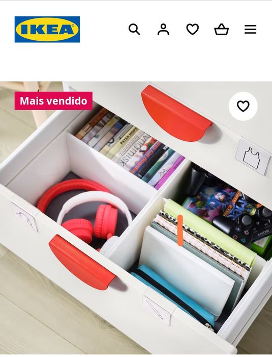 Cama alta IKEA SMÅSTAD
Cama alta, branco cinz/com secretária c/4 gavet