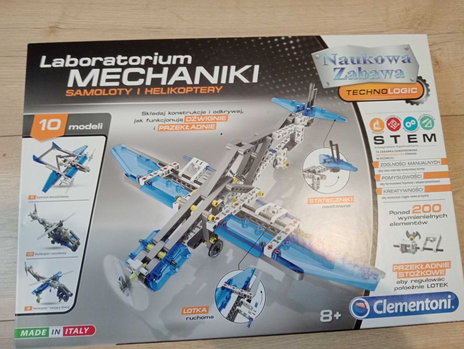 Naukowa zabawa Laboratorium Mechaniki Klocki Samoloty i Helikoptery