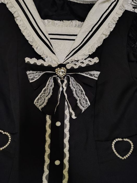 черно-белый сетап jirai kei lolita kawaii джирай кей